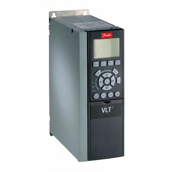 "VLT® AutomationDrive FC-302 (P4K0) 4,0 kW/5,0 CP, Trifazat 380 – 500 V c.a., (E20) IP20/Șasiu (H1) Clasa RFI A1/B (C1) Chopper de frânare Panou comandă loc. grafic PCB lăcuit, Fără opțiune rețea Ultima versiune sw std. Dimensiunea ca